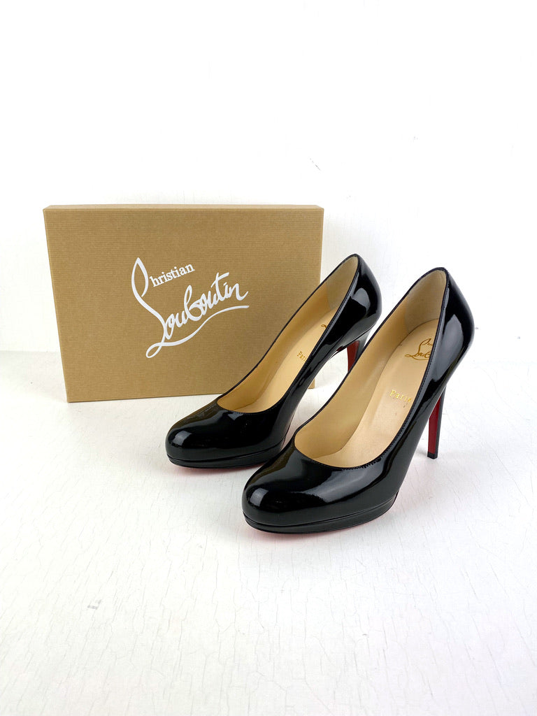 Christian Louboutin Stiletter - New Simple Pumps 120 Patent- Str 40,5 - (Nypris 5.200 kr)