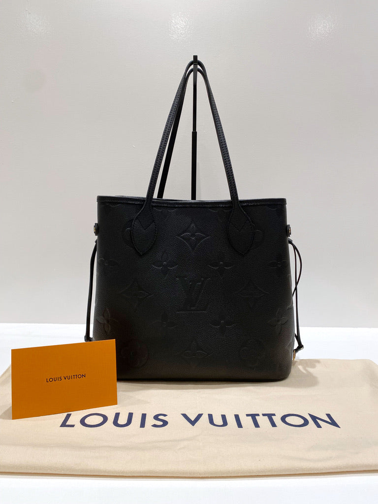 Louis Vuitton Neverfull MM Empreinte Tote Bag - Sort - (Nypris 16.300 kr)