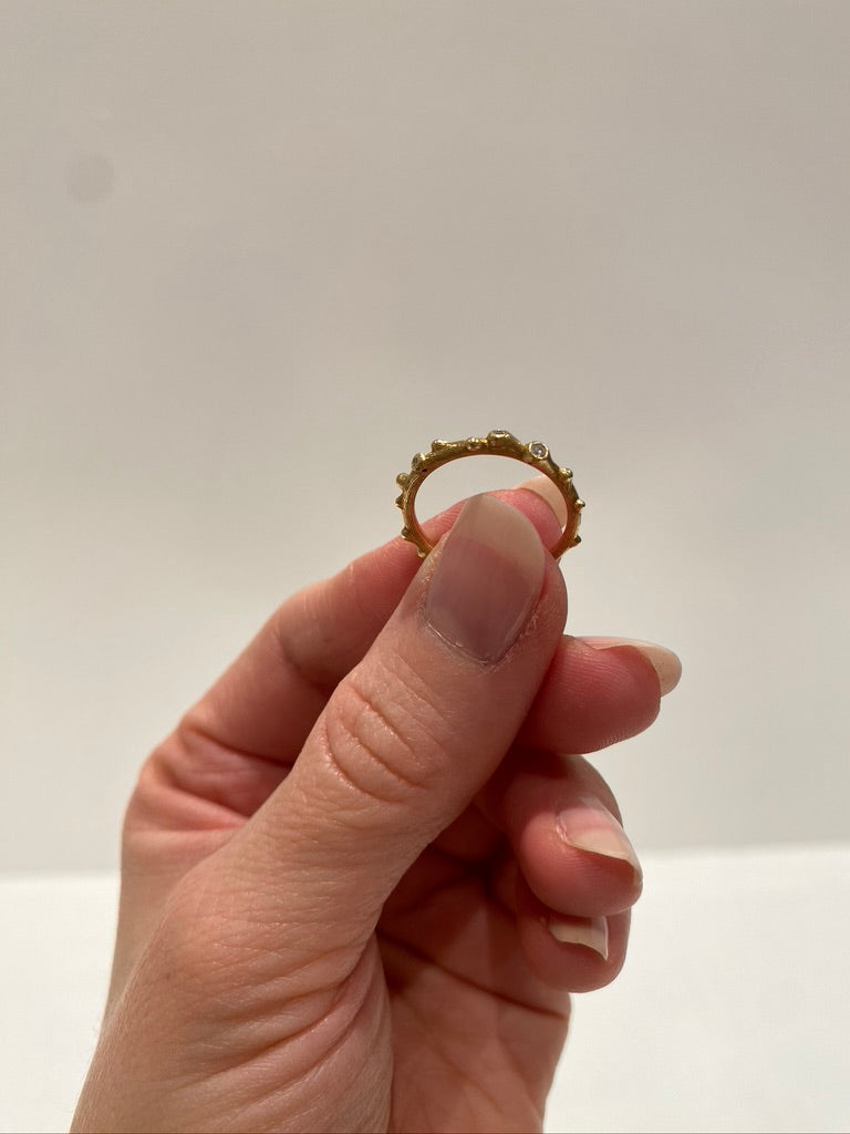 Ole Lynggaard Nature Ring - 18 Karat Guld Med Diamanter - (Nypris 14.900 kr)