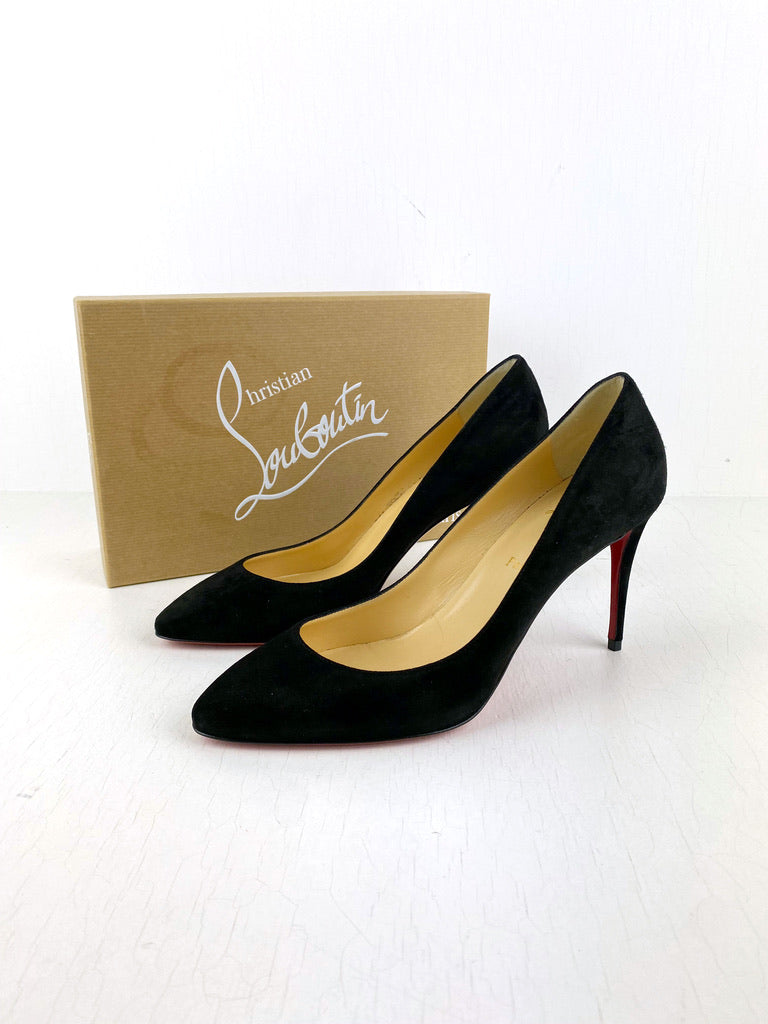 Christian Louboutin Stiletter -  Eloise 85 Velour - Str 40,5 - (Nypris 4.500 kr)