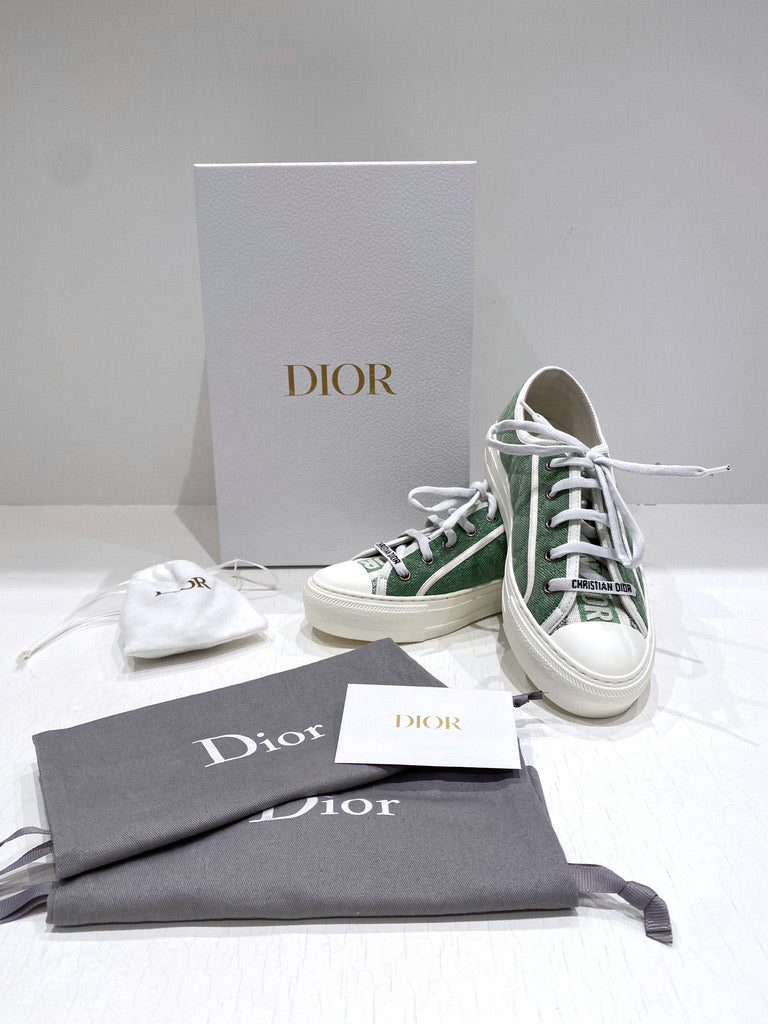 Dior Grønne Sneakers - Str 37,5 - (Nypris 5.600 kr/ 750 Euro)