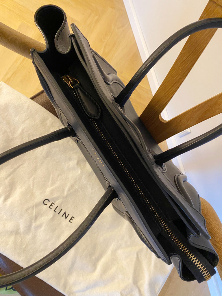 Celine Micro Luggage Handbag/Taske - Mørkeblå/Navy Blue - (Nypris 21.500 kr)