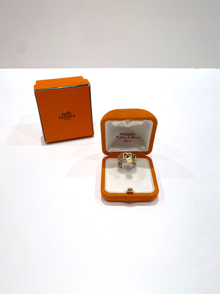 Hermes Lock Band Ring - Str 52
