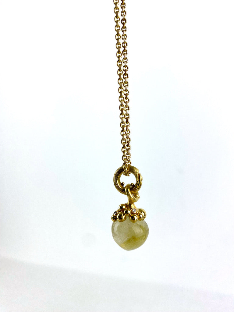 Ole Lynggaard Sweet Drop VEDHÆNG - 18 Karat Guld Med Diamanter - (Vurderingspris 14.995 kr)