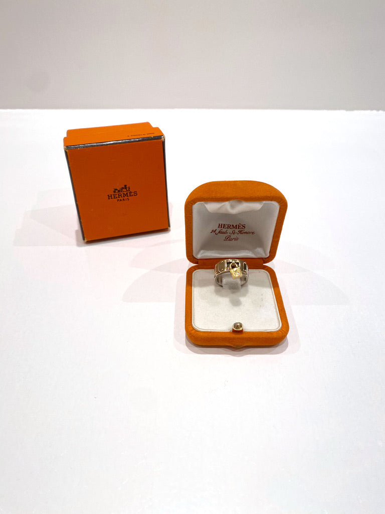 Hermes Lock Band Ring - Str 52