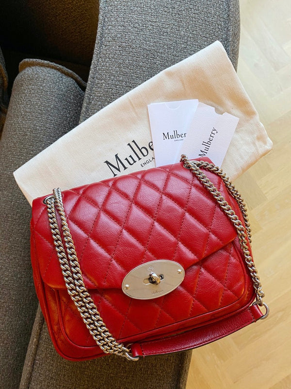 Mulberry Small Darley Quilted Buffalo Taske - Rød - (Nypris 7.400 kr)
