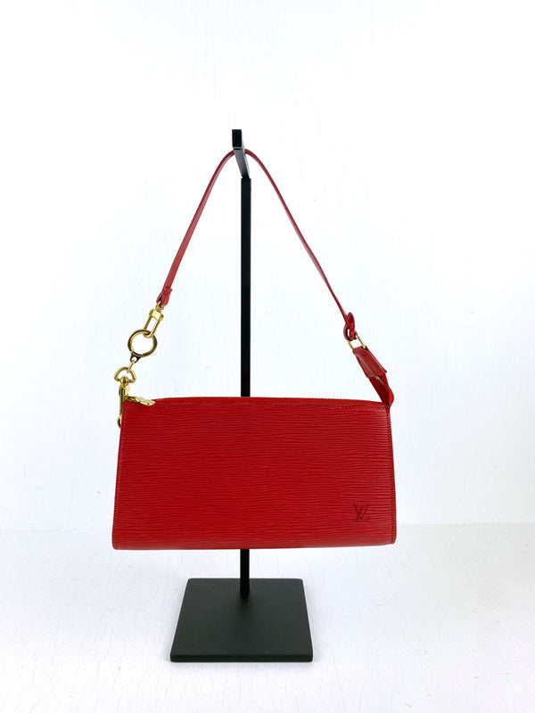 Louis Vuitton Epi Pochette Taske - Rød