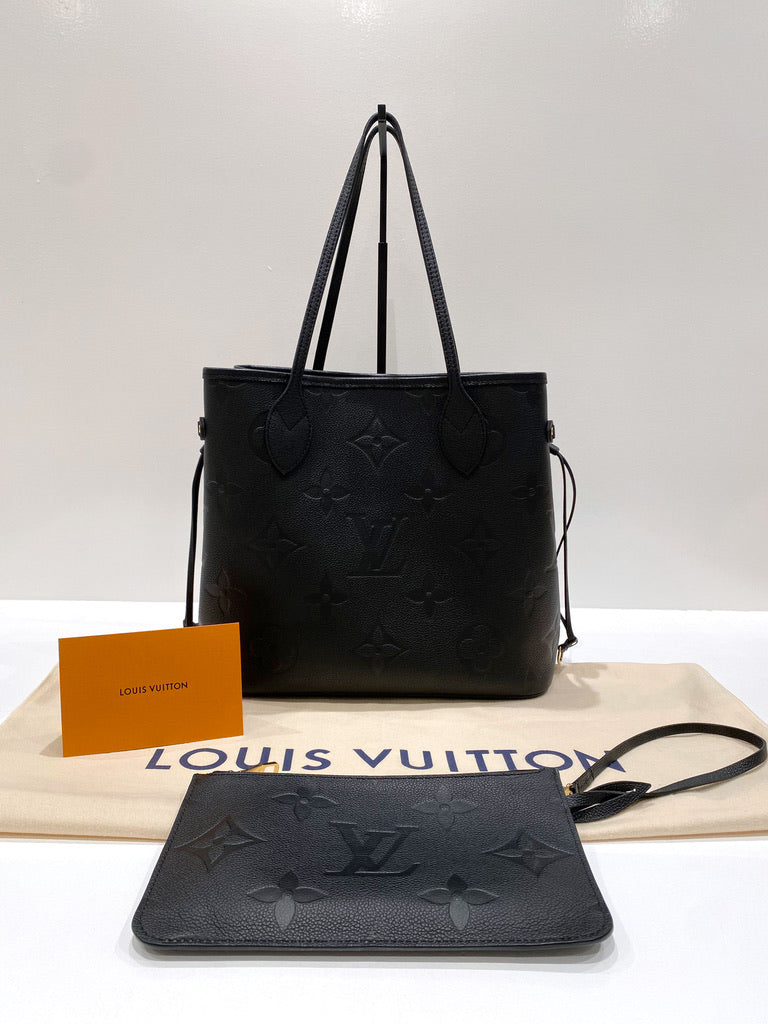 Louis Vuitton Neverfull MM Empreinte Tote Bag - Sort - (Nypris 16.300 kr)