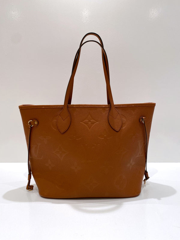Louis Vuitton Neverfull MM Empreinte Tote Bag - Cognac - (nypris 16.300 kr)