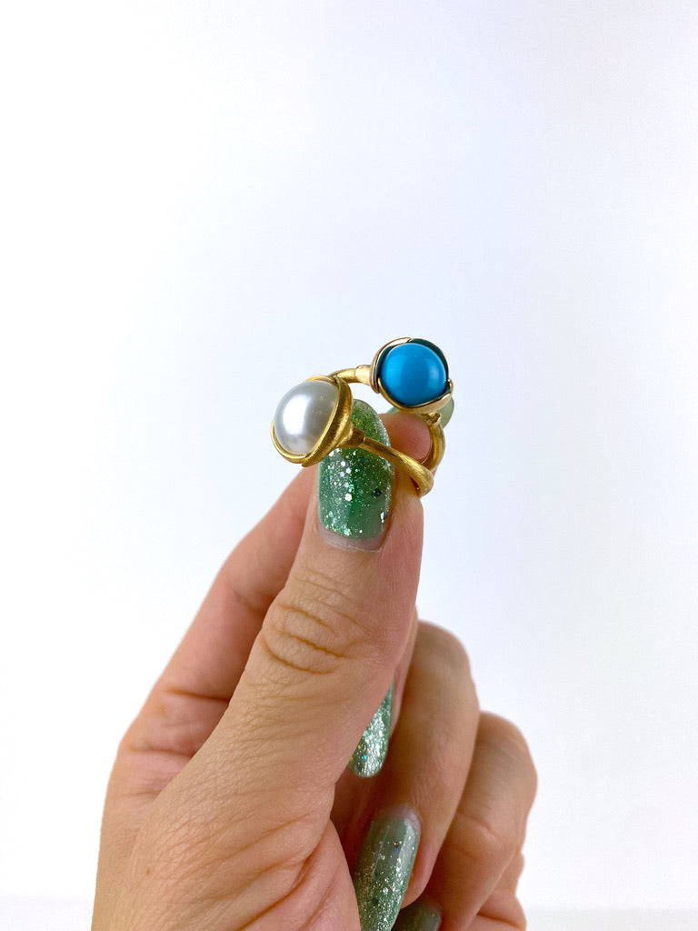 Ole Lynggaard Lotus Ring Med Smuk Perle - Str 49