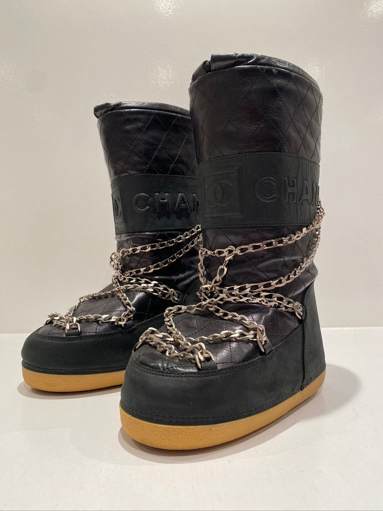 Chanel Moon Boots/Snow Boots - Str 35-37 - (Nypris ca 10-15.0000 kr for lignende støvler)