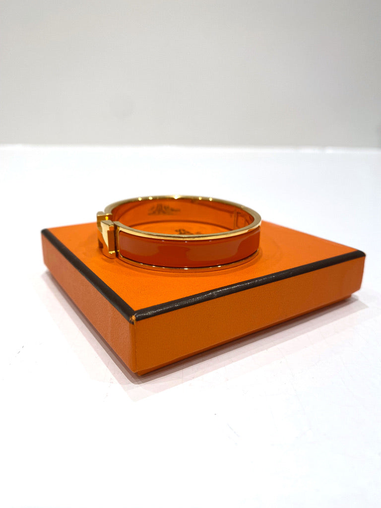 Hermes Armbånd Str GM /18 cm. (Det Store) - Orange - (Nypris 5.400 Kr)