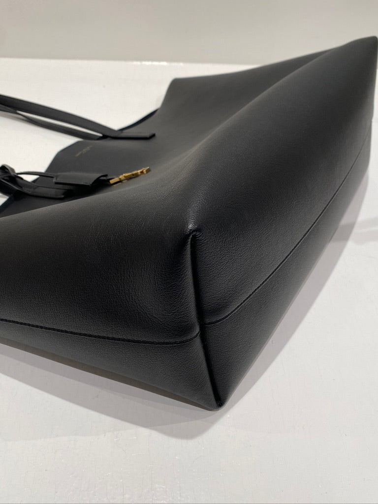 Saint Laurent East/West Shopping Tote i sort læder - (Nypris 1250 Euro/ca 9.340kr)