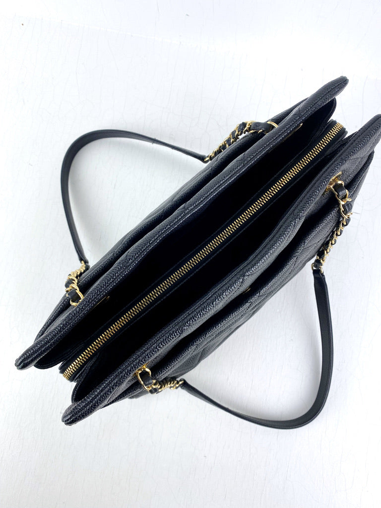 Chanel Taske - Sort Caviar Med Guldhardware