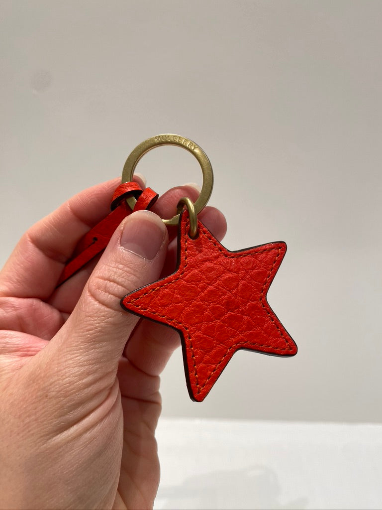 Mulberry Taskesmykke/ Nøglering - Orange Stjerne
