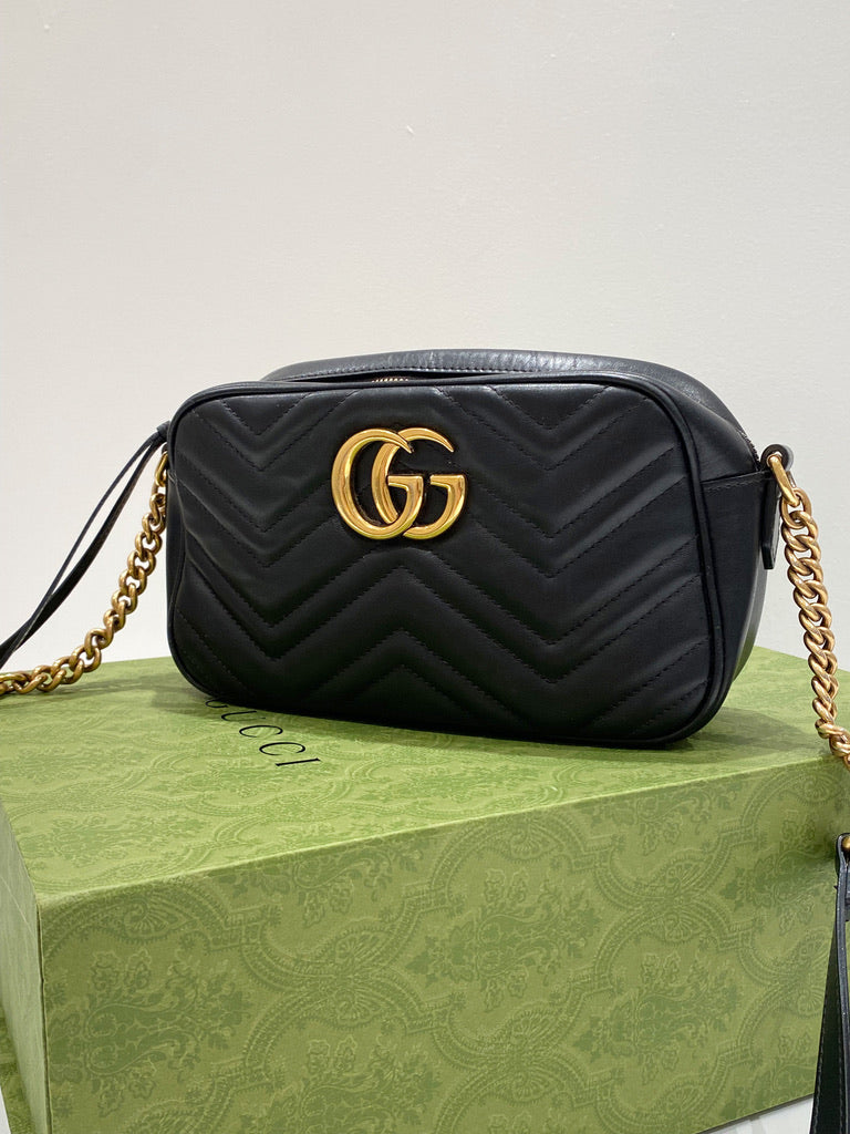 Gucci Marmont Small Matelassé Taske - Sort - (Nypris 13.300 kr)