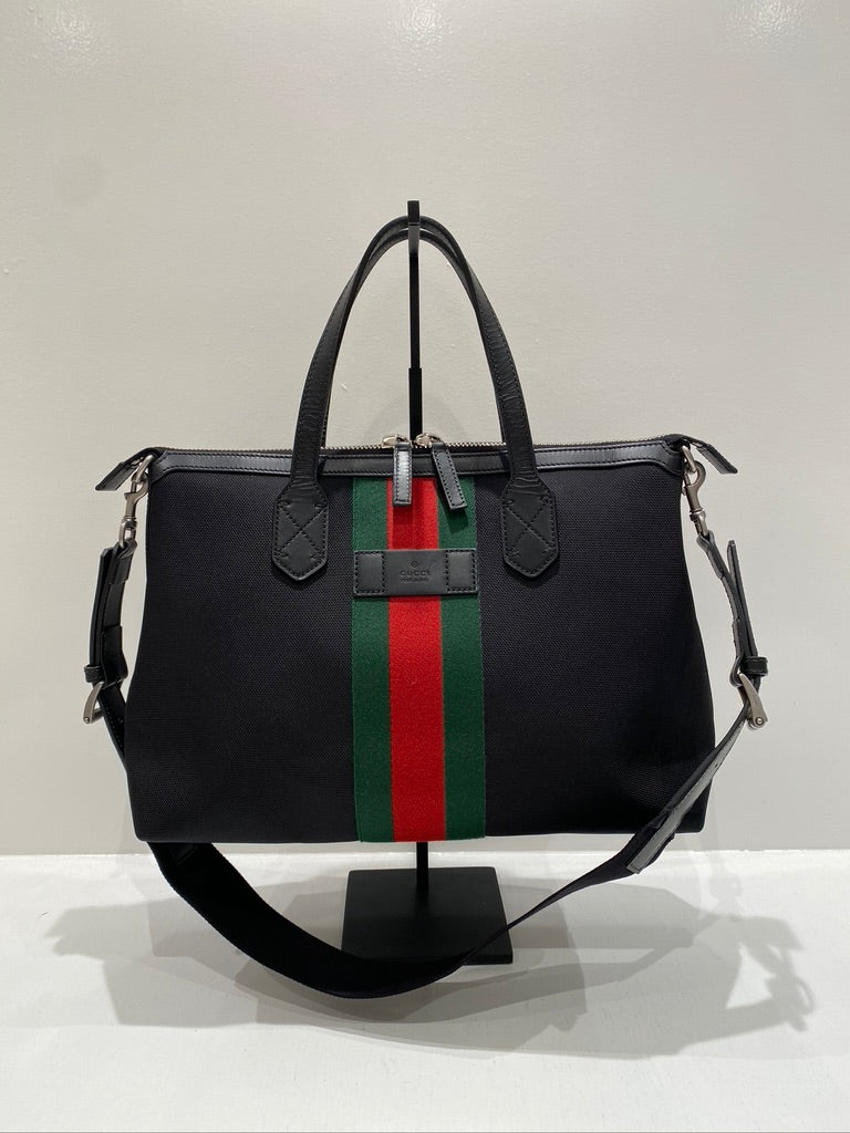 Gucci Taske - Sort Med klassisk Gucci Stribe