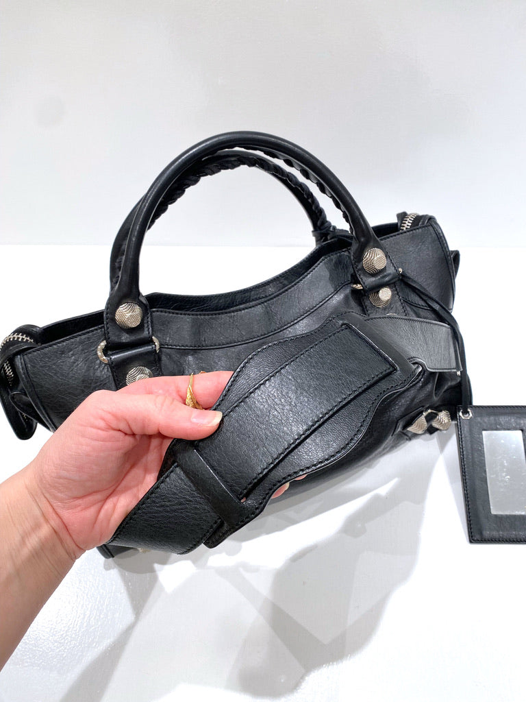 Balenciaga City Taske - Sort Med Sølvhardware - (Nypris ca 18.273 kr/2.450 Euro)