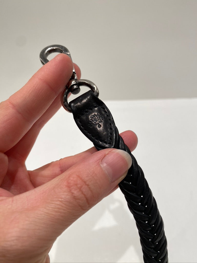 Mulberry Sort Nøglering. Standen er god. Se billeder.