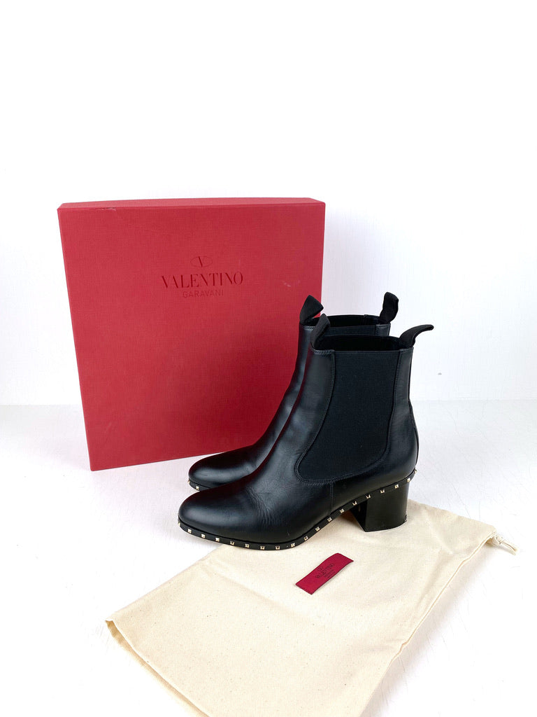 Valentino Støvler sorte - Str 39 - (Nypris 7.500 kr)