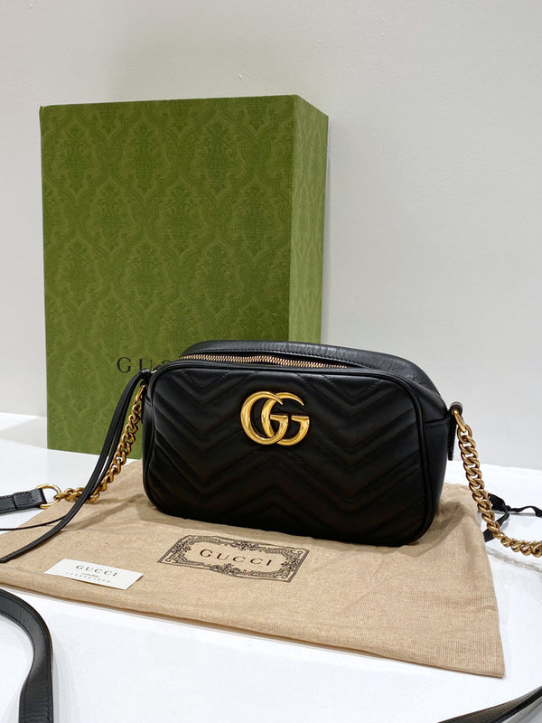 Gucci Marmont Small Matelassé Taske - Sort - (Nypris 13.300 kr)