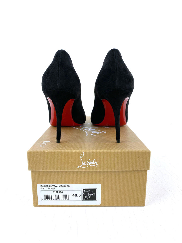 Christian Louboutin Stiletter -  Eloise 85 Velour - Str 40,5 - (Nypris 4.500 kr)