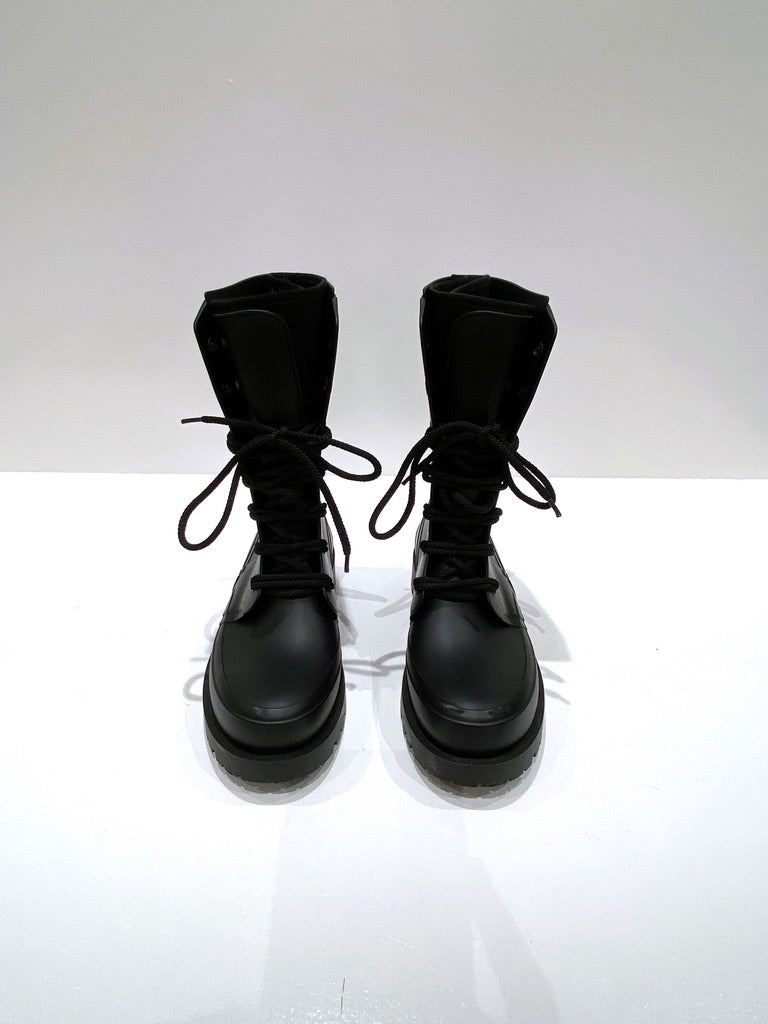 Dior Wellington Rubber Black Boots - Str 39