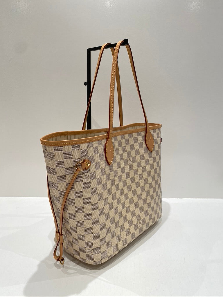 Louis Vuitton Neverfull Damier Azur MM Taske - (Nypris 11.500 kr)