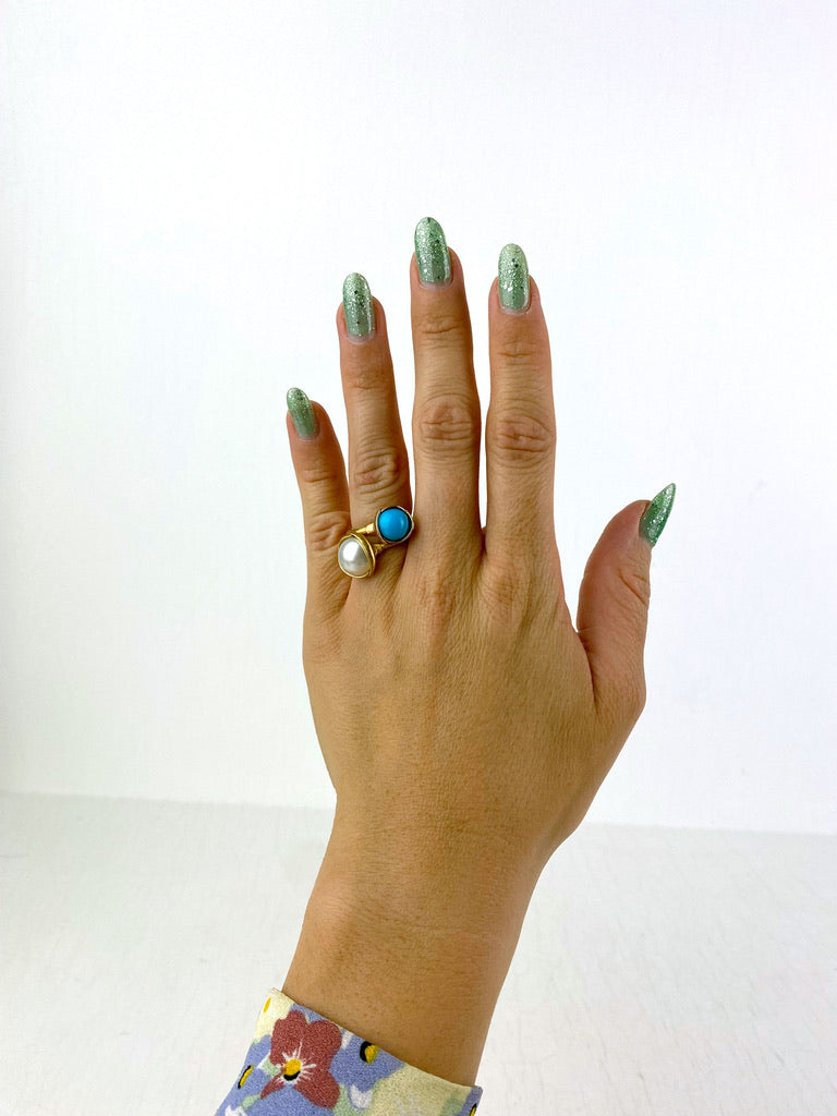 Ole Lynggaard Lotus Ring Med Smuk Perle - Str 49
