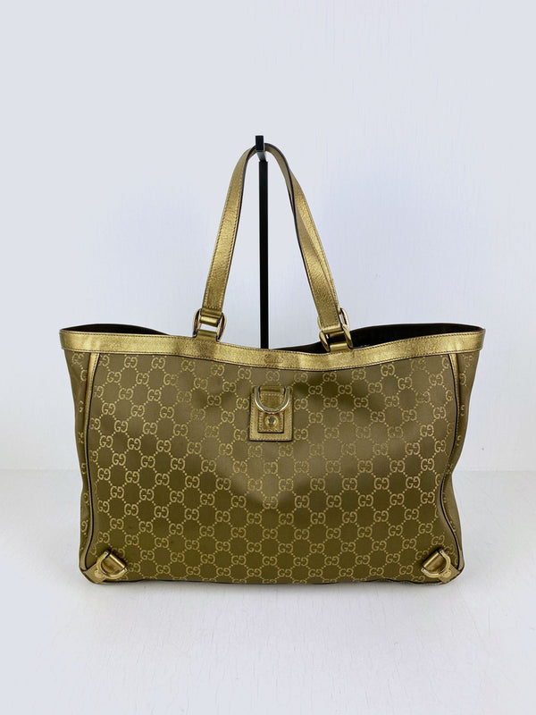 Gucci Taske Monogram/Guldfarvet