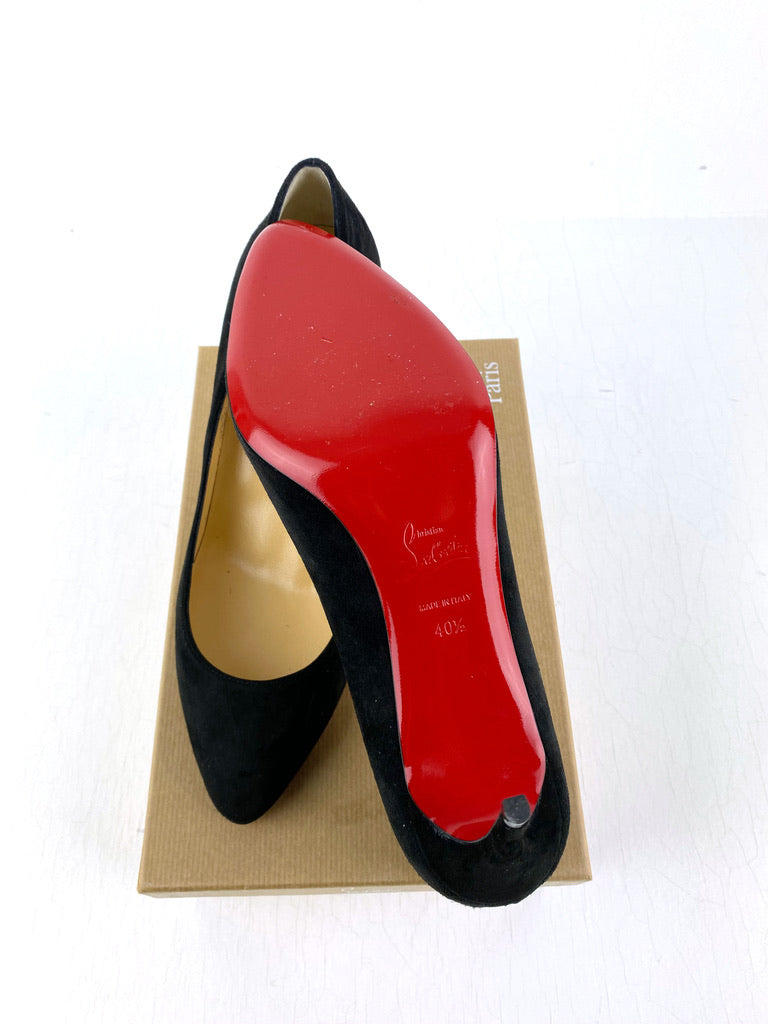 Christian Louboutin Stiletter -  Eloise 85 Velour - Str 40,5 - (Nypris 4.500 kr)