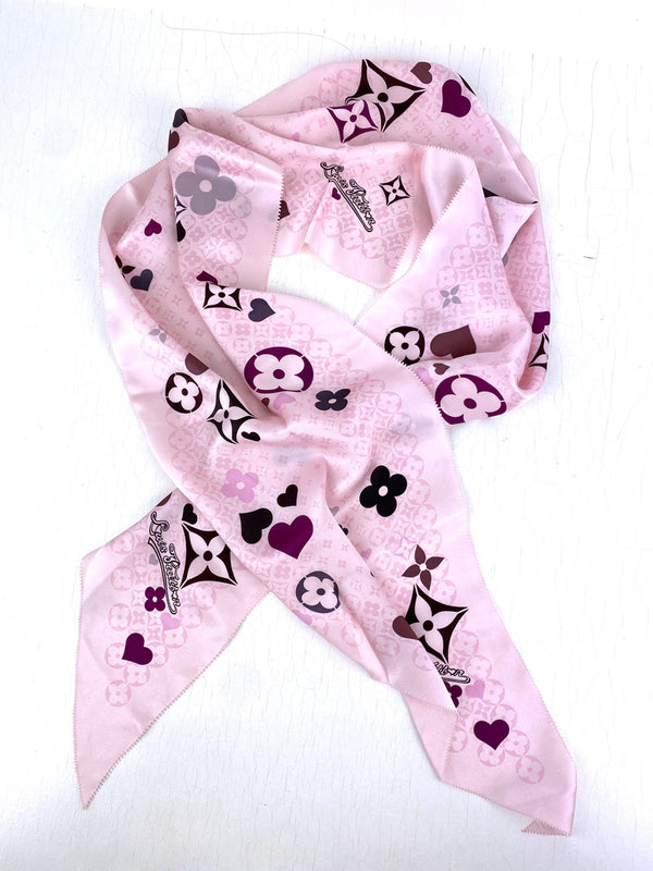 Louis Vuitton Tørklæde - Lyserødt - Sweet Love Violet - Limited edition