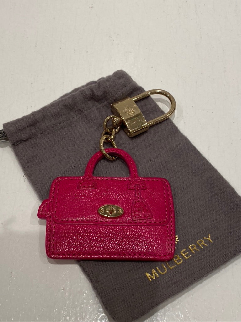 Mulberry Taskesmykke/ Nøglering - Pink