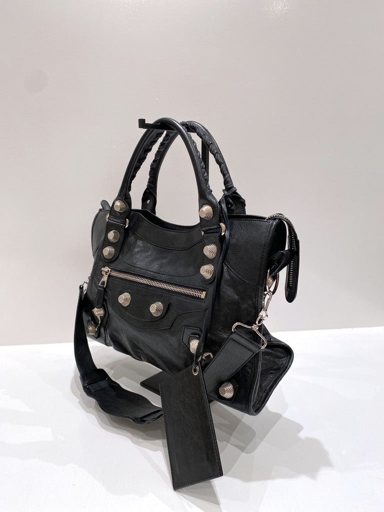 Balenciaga City Taske - Sort Med Sølvhardware - (Nypris ca 18.273 kr/2.450 Euro)