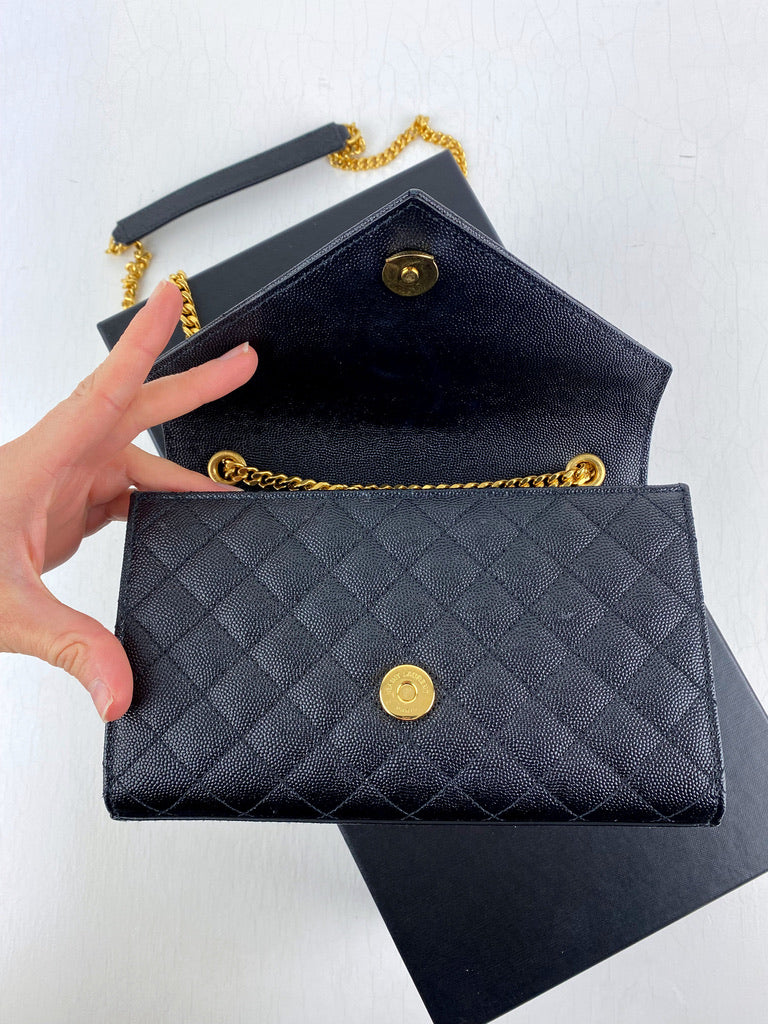 Saint Laurent - ENVELOPE SMALL IN QUILTED - (Nypris 16.158 kr/2.165 Euro)