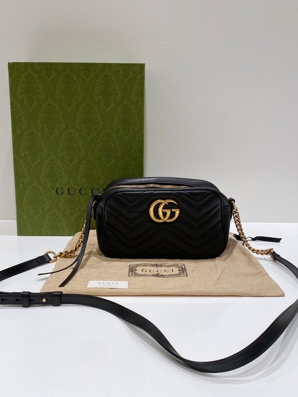 Gucci Marmont Small Matelassé Taske - Sort - (Nypris 13.300 kr)