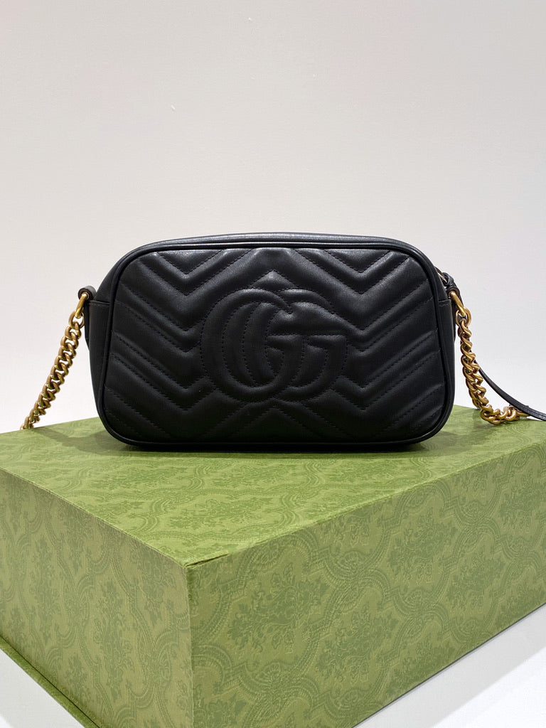 Gucci Marmont Small Matelassé Taske - Sort - (Nypris 13.300 kr)