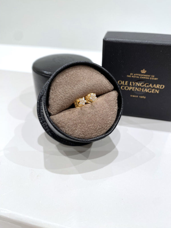 Ole Lynggaard - Mini Shooting Stars 18K Guld Øreringe m. Diamant - (Nypris 10.900 kr)