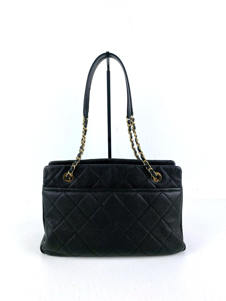 Chanel Taske - Sort Caviar Med Guldhardware