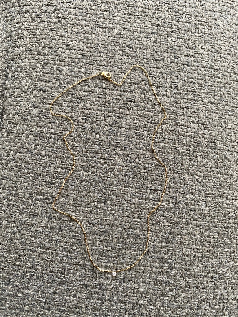 Longvè - Tiny Diamond Necklace 14 Karat Guld (0.03 ct.) - (Nypris ca 3.645kr)