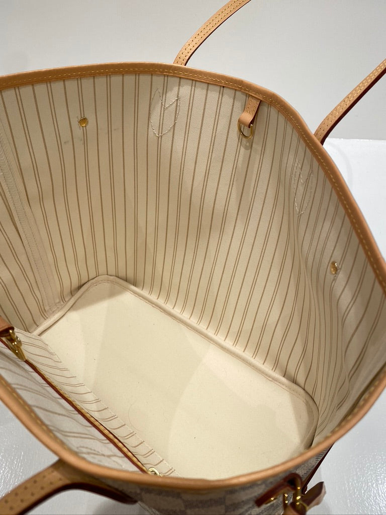 Louis Vuitton Neverfull Damier Azur MM Taske - (Nypris 11.500 kr)