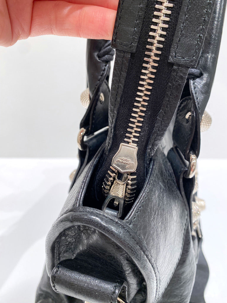 Balenciaga City Taske - Sort Med Sølvhardware - (Nypris ca 18.273 kr/2.450 Euro)