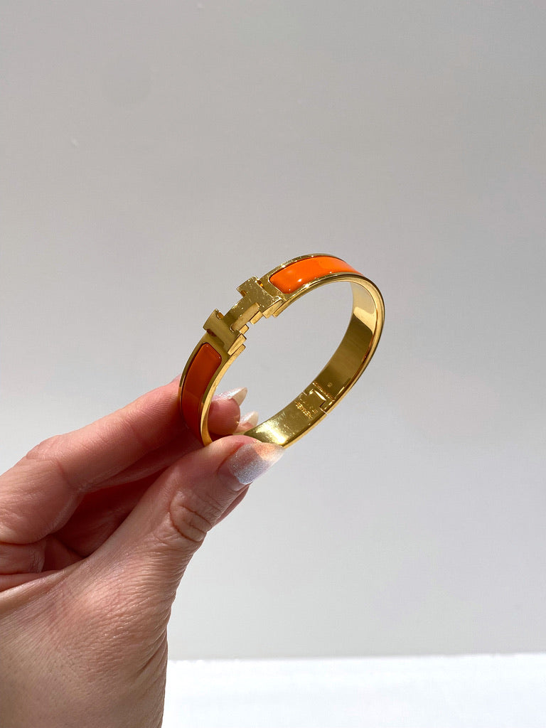 Hermes Armbånd Str GM /18 cm. (Det Store) - Orange - (Nypris 5.400 Kr)