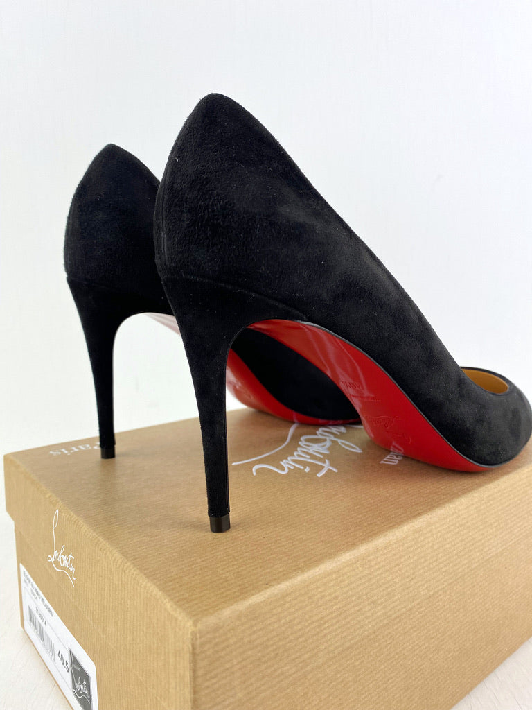 Christian Louboutin Stiletter -  Eloise 85 Velour - Str 40,5 - (Nypris 4.500 kr)