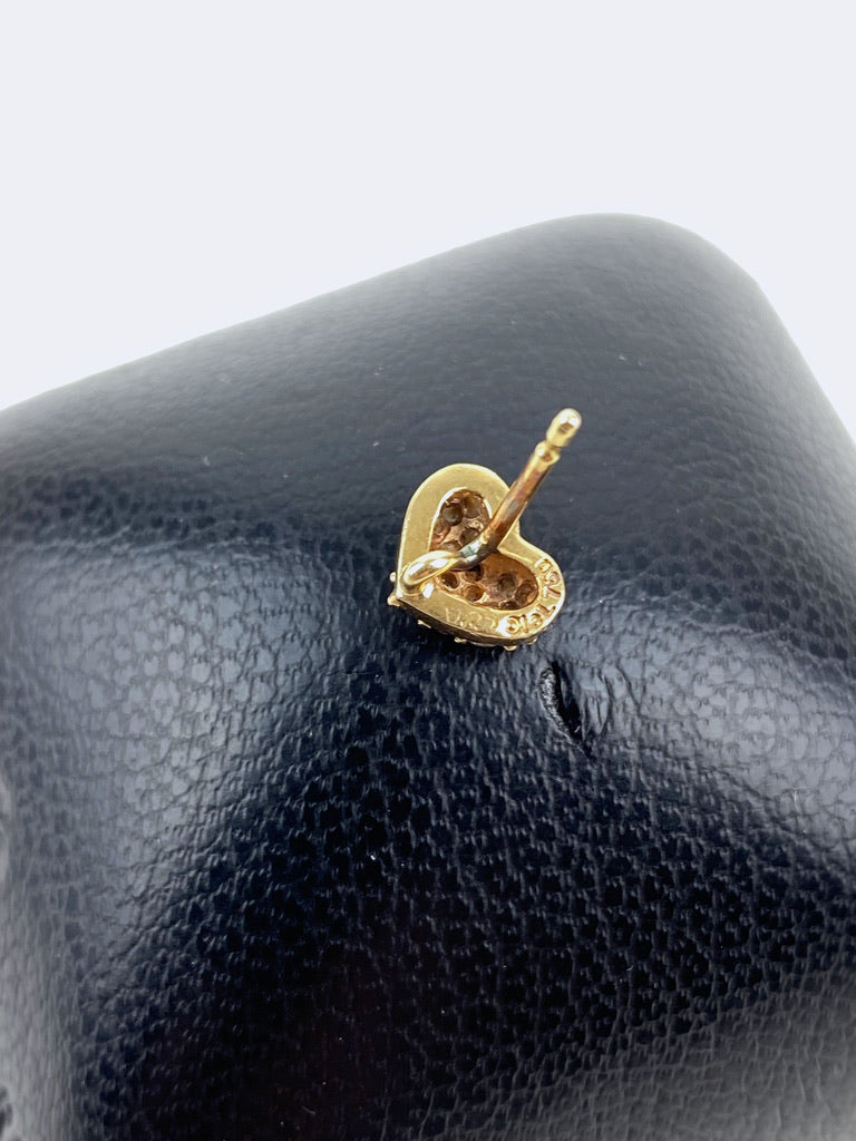 Ole Lynggaard Heart Ørestikker - 18 Karat guld Med Diamanter ( De store)