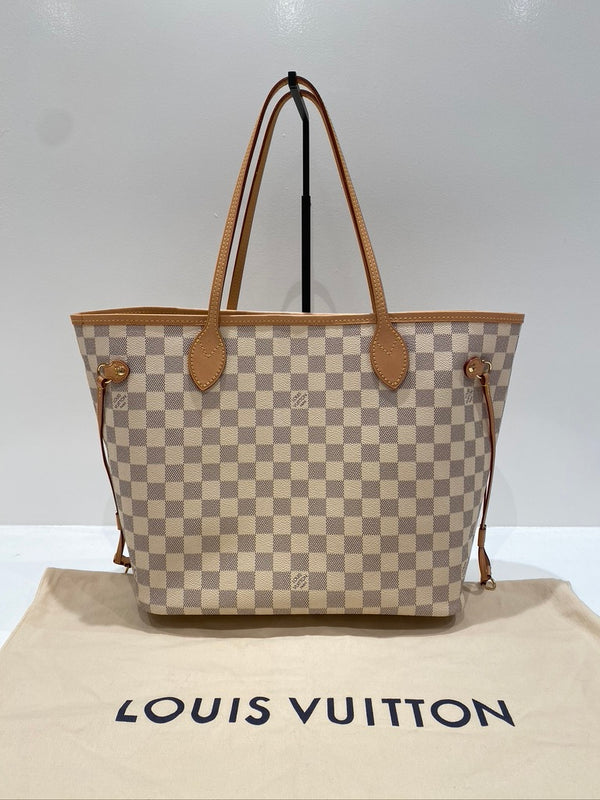 Louis Vuitton Neverfull Damier Azur MM Taske - (Nypris 11.500 kr)