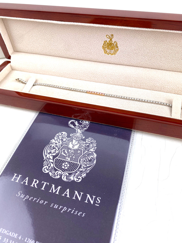 Hartmann´s Tennis Armbånd - Bemærk Armbåndet Opbevares Eksternt!!! (Anslået forsikringsværdi 105.000 kr)