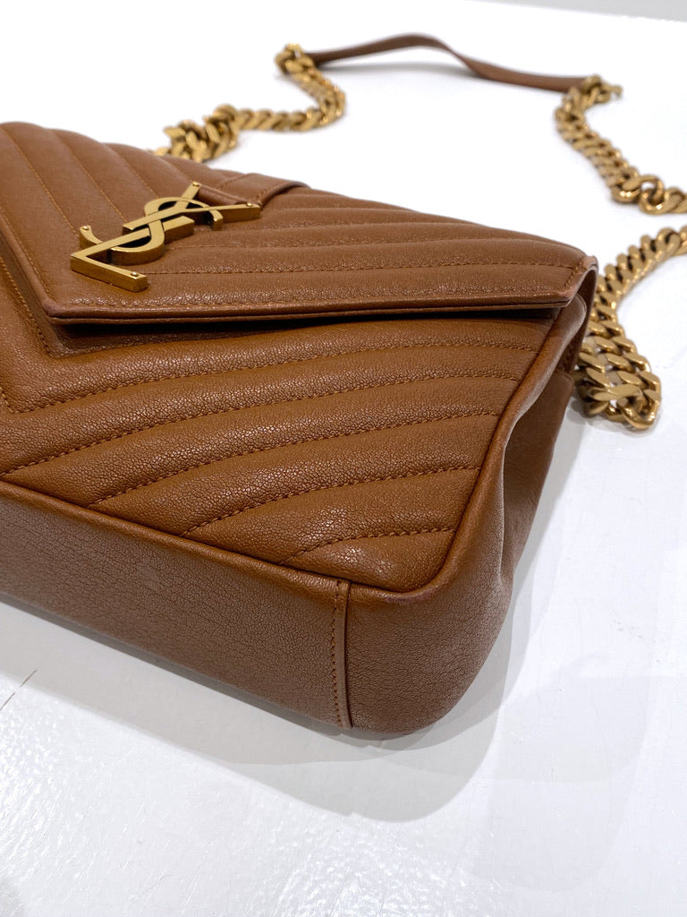 Saint Laurent Medium College Bag - Brown - (Nypris ca 16.500 kr)