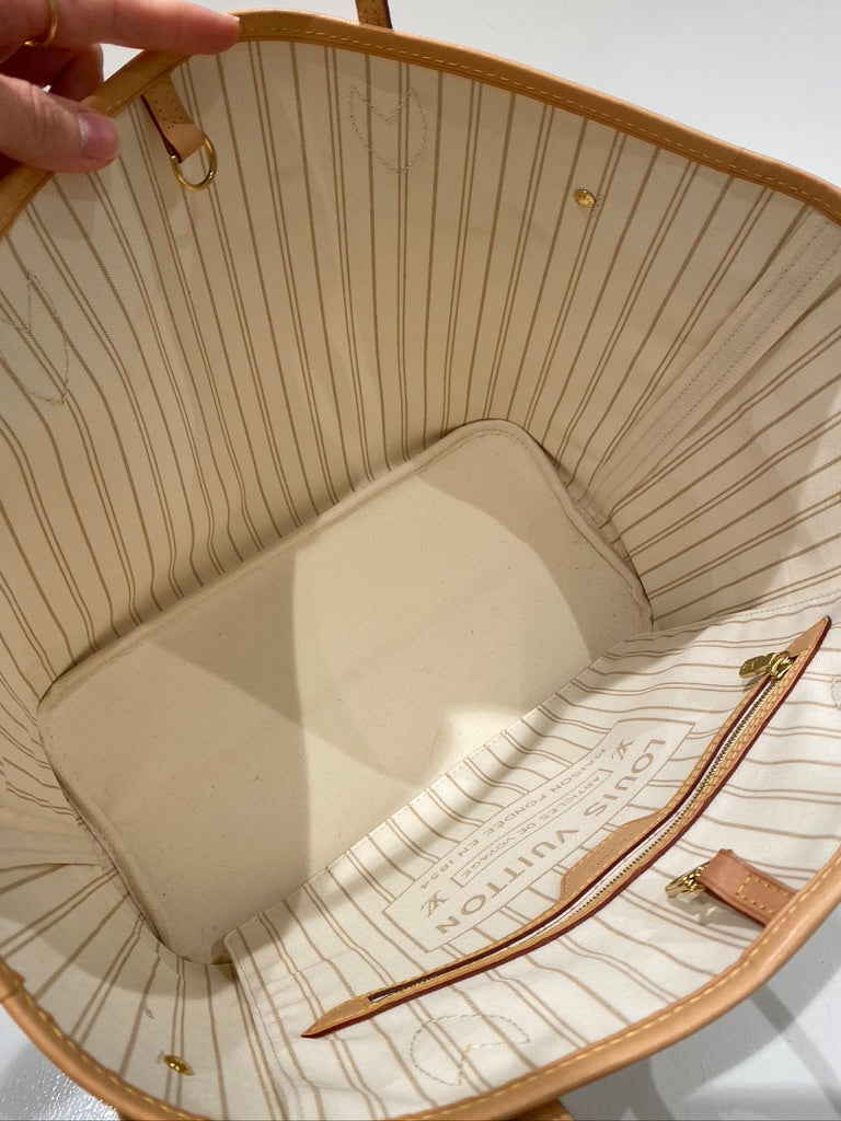 Louis Vuitton Neverfull Damier Azur MM Taske - (Nypris 11.500 kr)