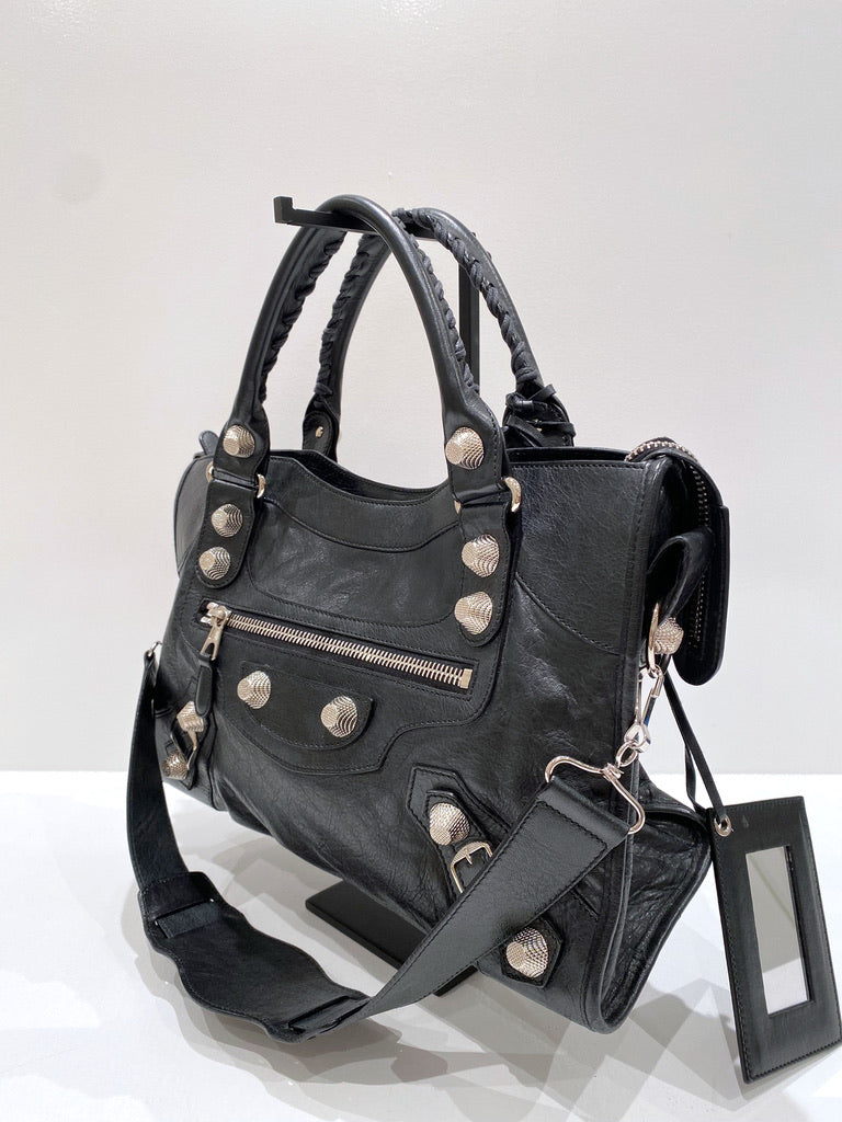 Balenciaga City Taske - Sort Med Sølvhardware - (Nypris ca 18.273 kr/2.450 Euro)